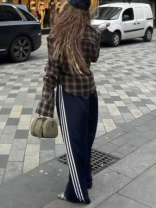 Motionkiller Plaid Asymmetric Shirt