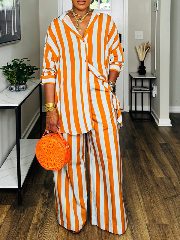 Motionkiller Stripe Tunic Shirt & Pants Set