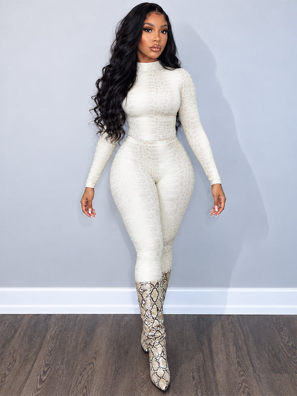 Snake-Print Pants Set