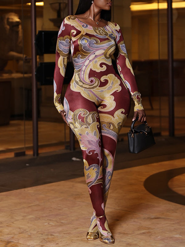 Motionkiller Printed Skinny Jumpsuit