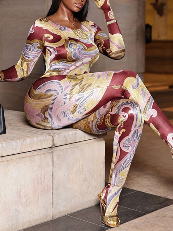 Motionkiller Printed Skinny Jumpsuit