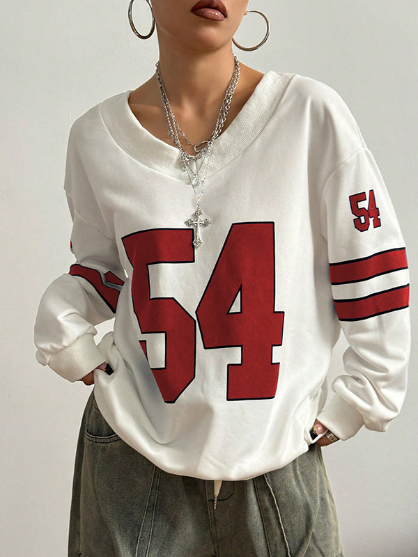 Logo V-Neck Sweatshirt