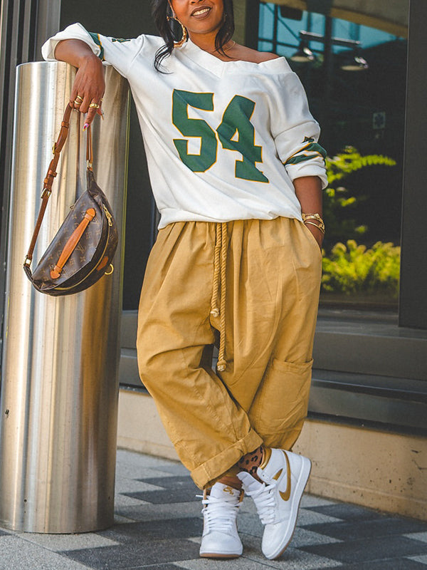 Logo V-Neck Sweatshirt