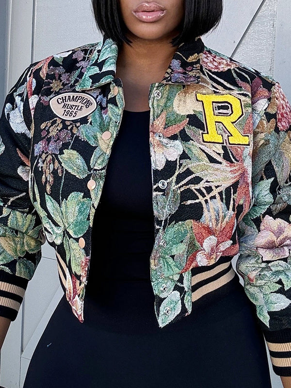 Printed Bomber Jacket