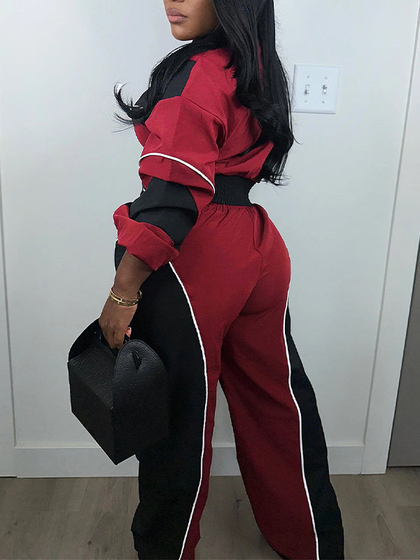 Motionkiller Colorblock Zip-Front Jacket & Pants Set