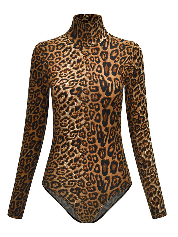 Printed Mock-Neck Bodysuit