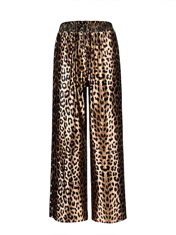 Leopard Drawstring Pants