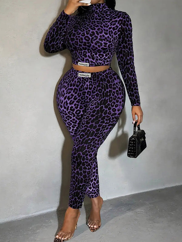 Leopard Pants Set