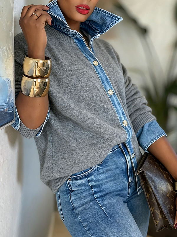 Motionkiller Denim Combo Cardigan