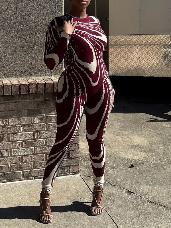 Printed Skinny Jumpsuit