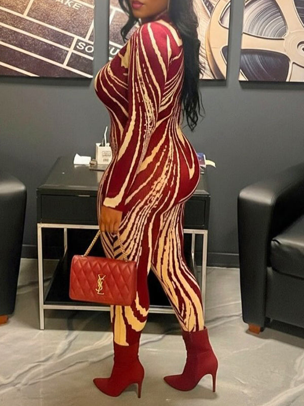 Printed Skinny Jumpsuit