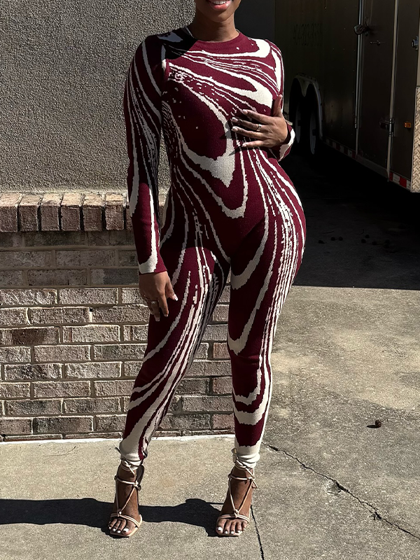 Printed Skinny Jumpsuit