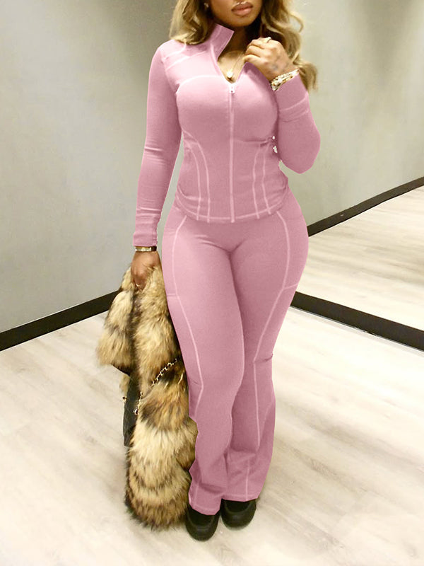 Motionkiller Stripe Zip-Front Jacket & Pants Set