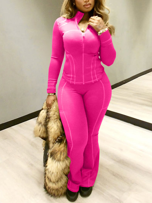 Motionkiller Stripe Zip-Front Jacket & Pants Set