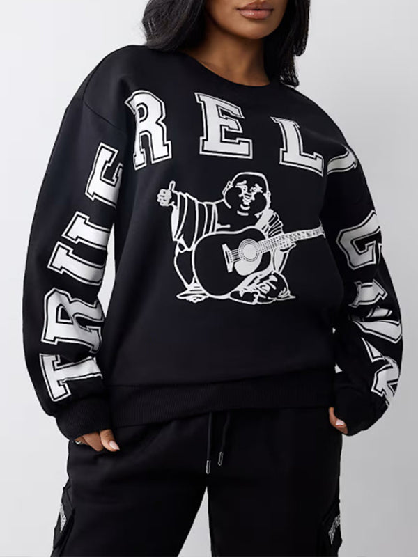 Printed Pullover Sweatshirt