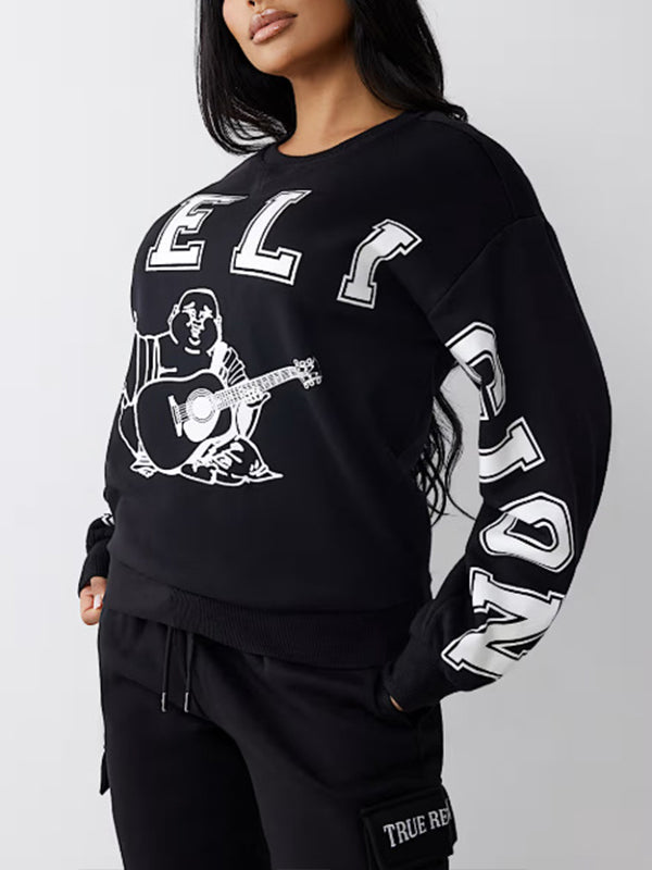 Printed Pullover Sweatshirt