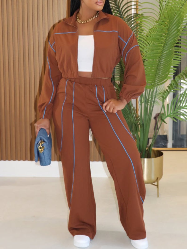 Stripe Jacket & Pants Set