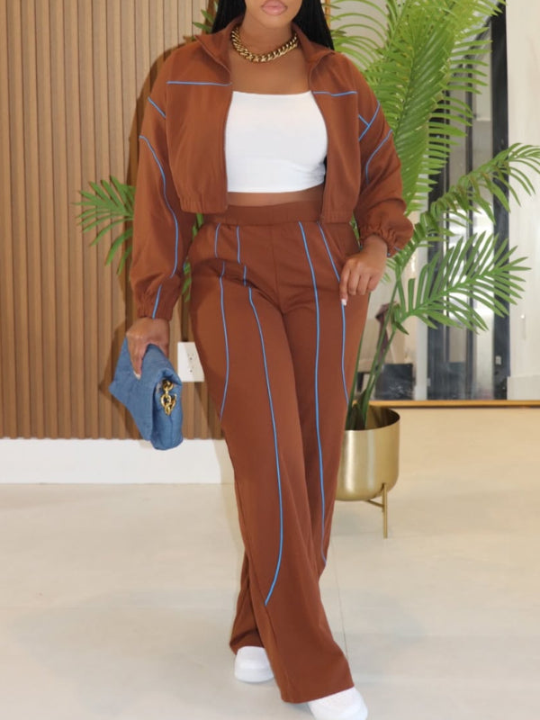 Stripe Jacket & Pants Set