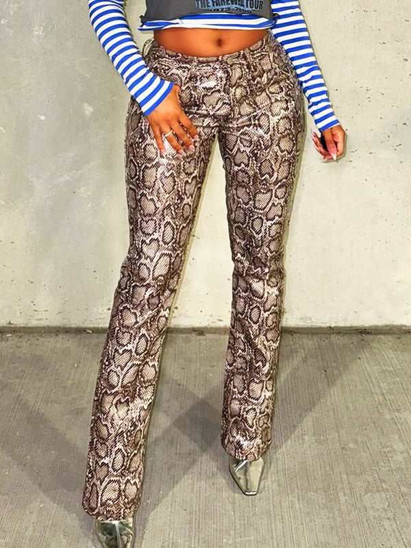 Snake-Print Pants