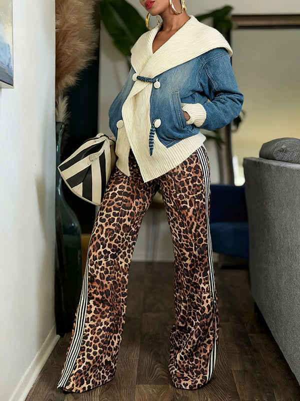 Knit Combo Denim Jacket