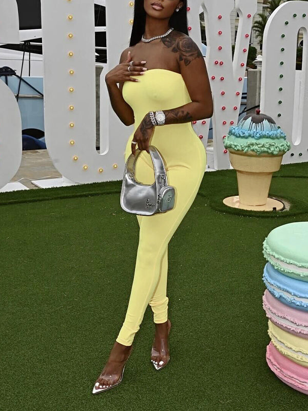 Strapless Skinny Jumpsuit