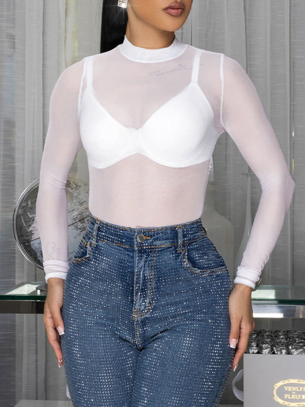 Solid Sheer Bodysuit