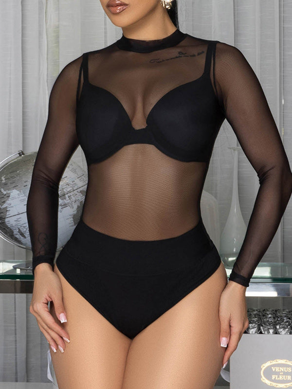 Solid Sheer Bodysuit