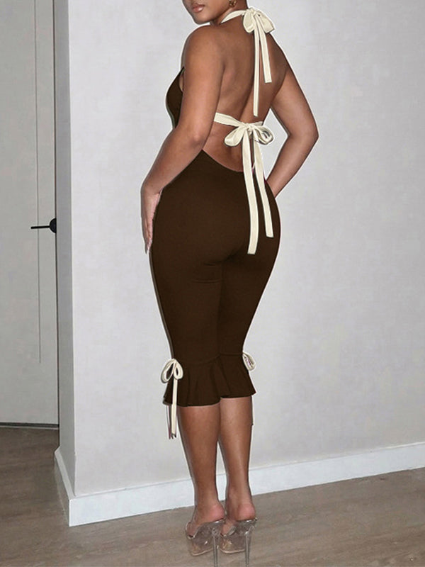 Halter Tied Jumpsuit