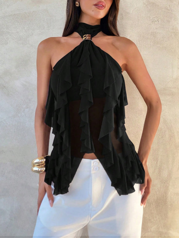 Ruffle Halter Top