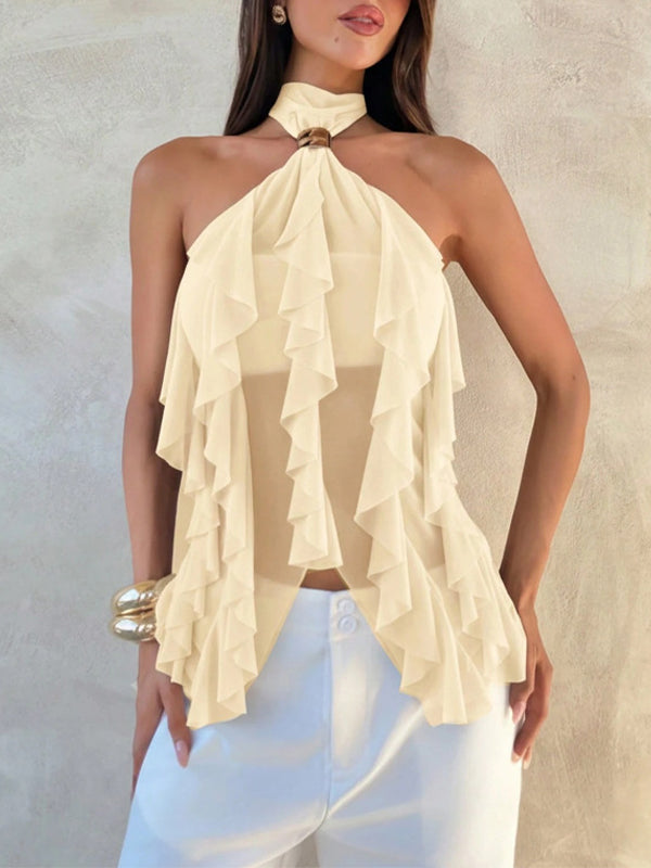 Ruffle Halter Top