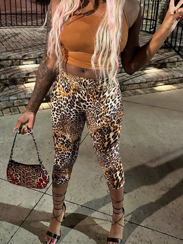 Leopard Capri Pants