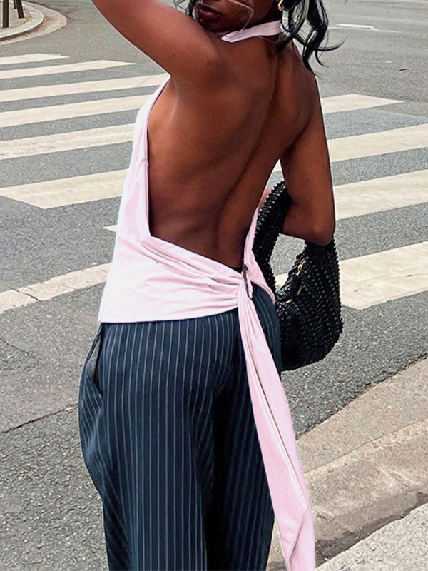 Cowl-Neck Halter Top