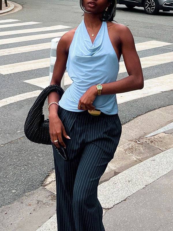 Cowl-Neck Halter Top