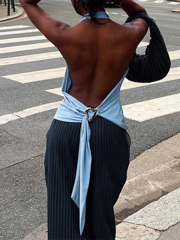 Cowl-Neck Halter Top