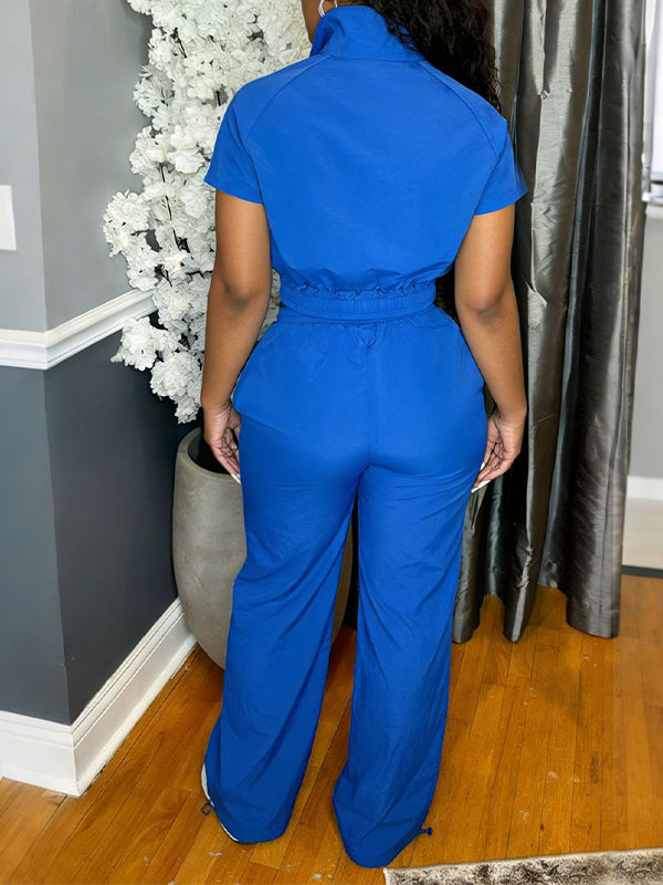 Stripe Zip Top & Pants Set