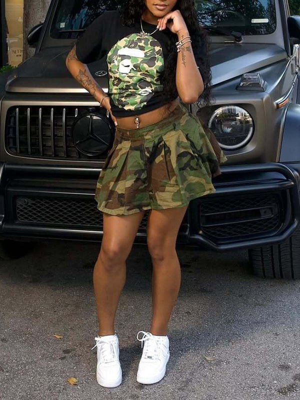 Camo Mini Skirt