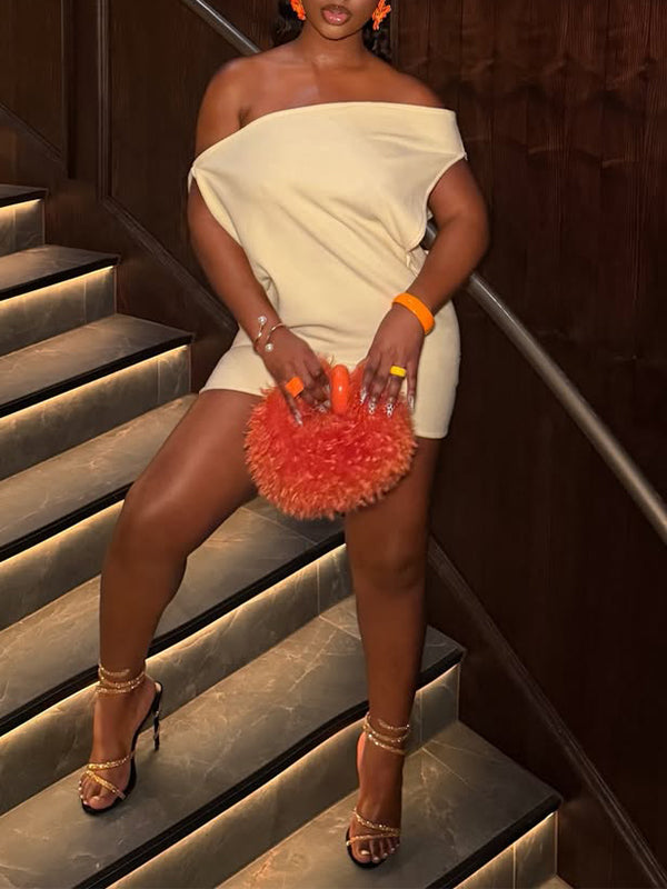 Off-Shoulder Sleeveless Dress