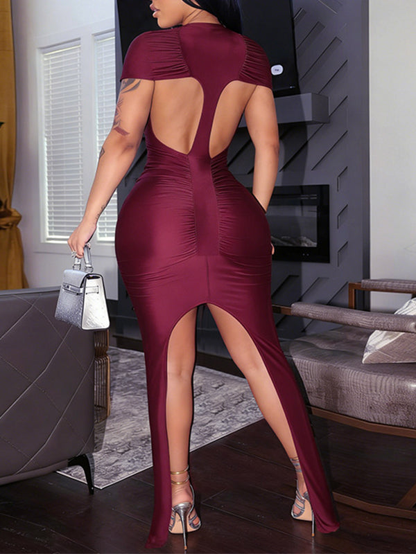 Draped Cutout Bodycon Dress--Clearance