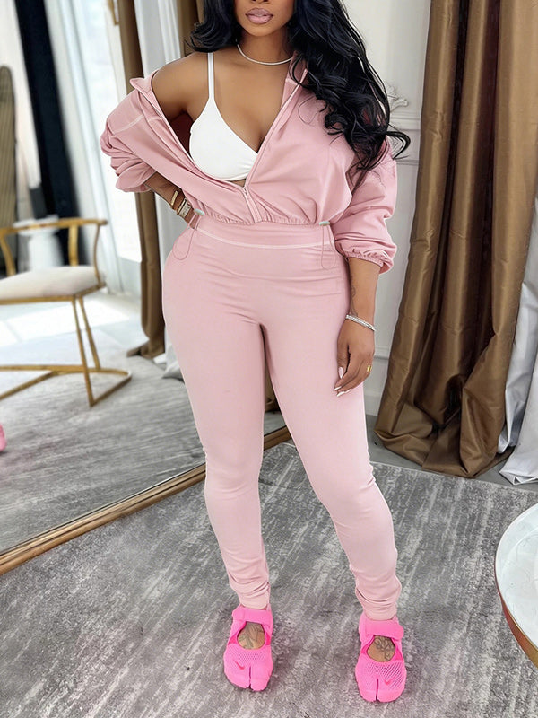 Motionkiller Stripe Zip-Front Jacket & Pants Set