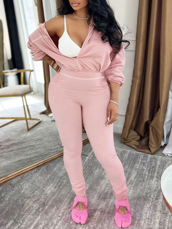 Motionkiller Stripe Zip-Front Jacket & Pants Set