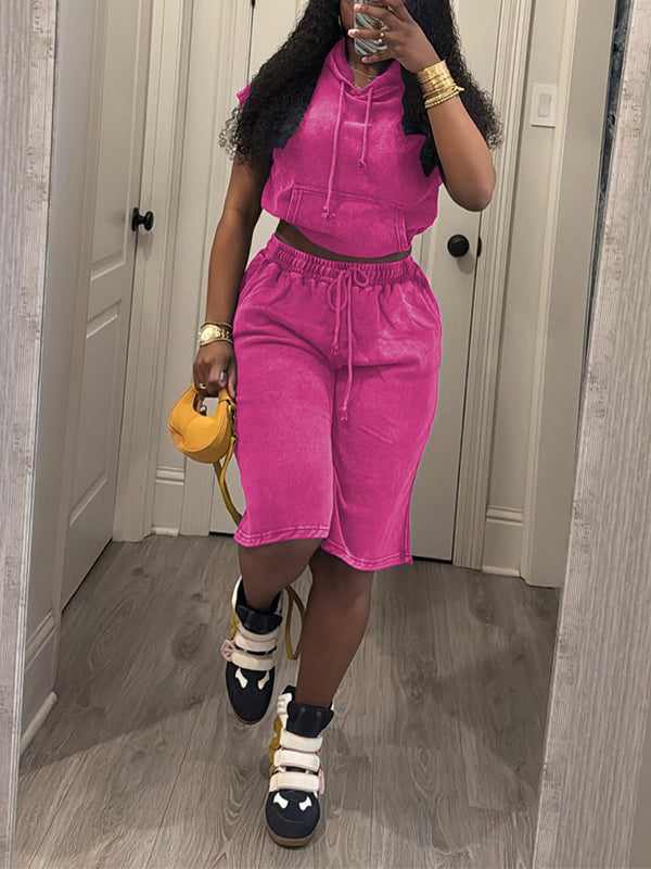 Motionkiller Washed Hoodie & Bermuda Shorts Set