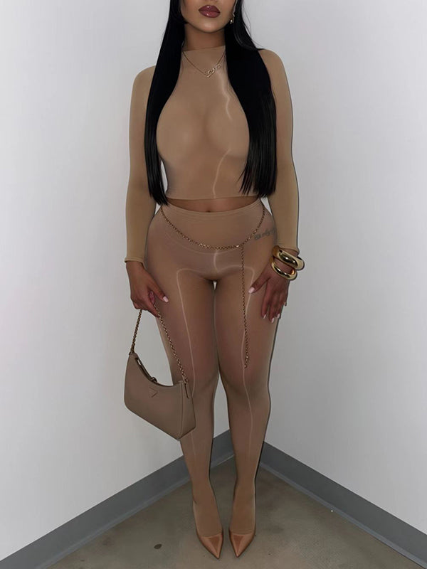 Body Gloss Pants Set