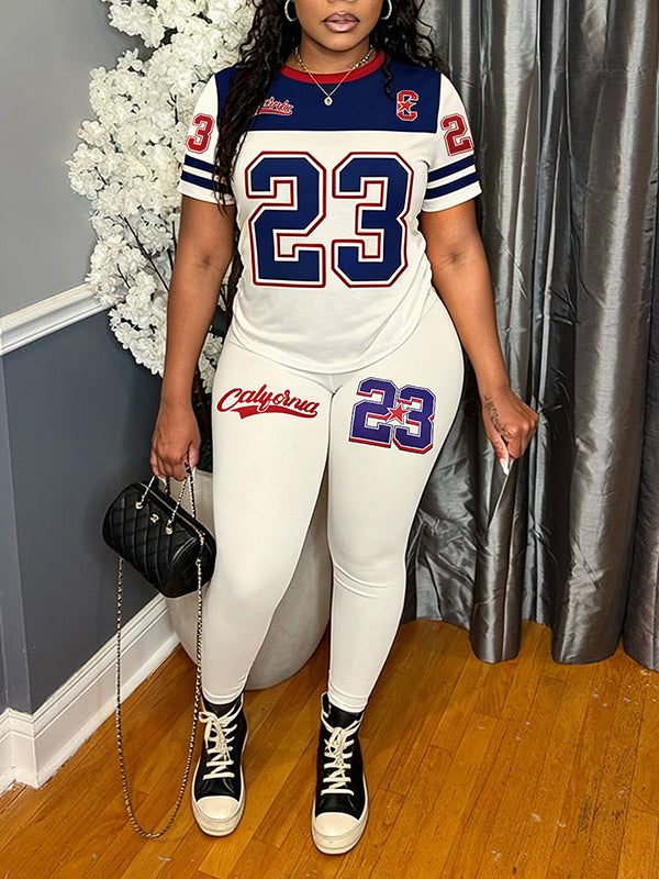 Printed Tee & Pants Set