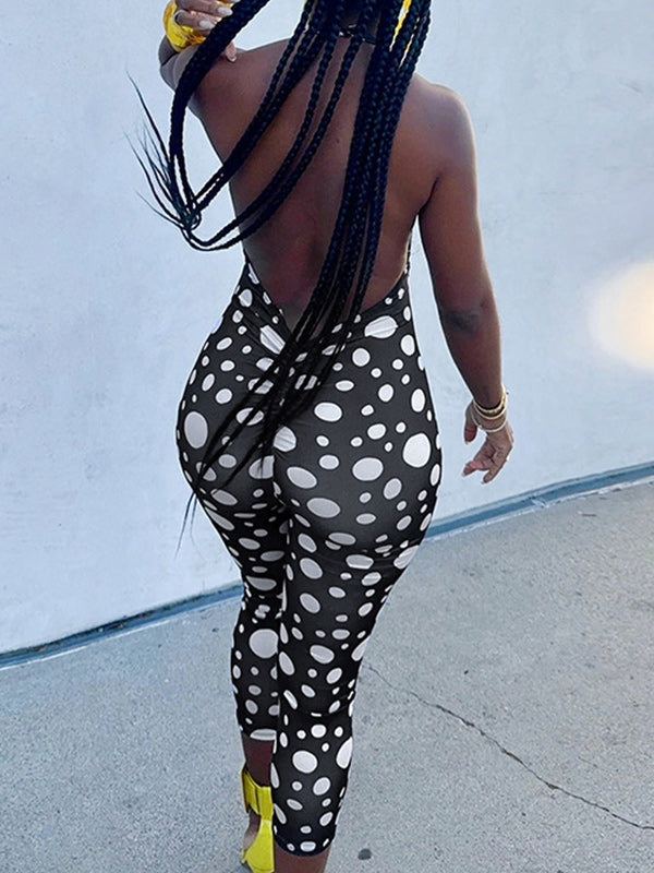 Dot Halter Jumpsuit