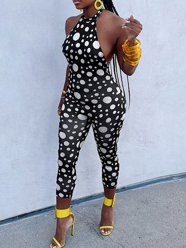 Dot Halter Jumpsuit