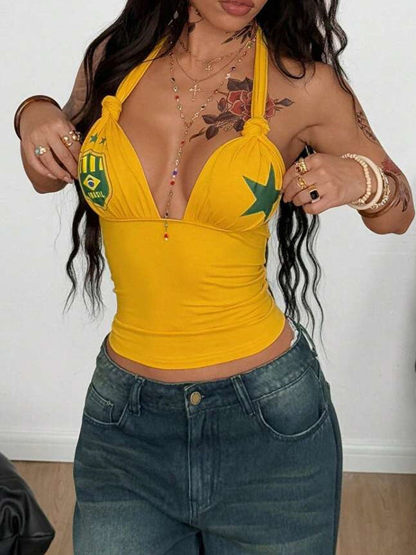 Printed Halter Top
