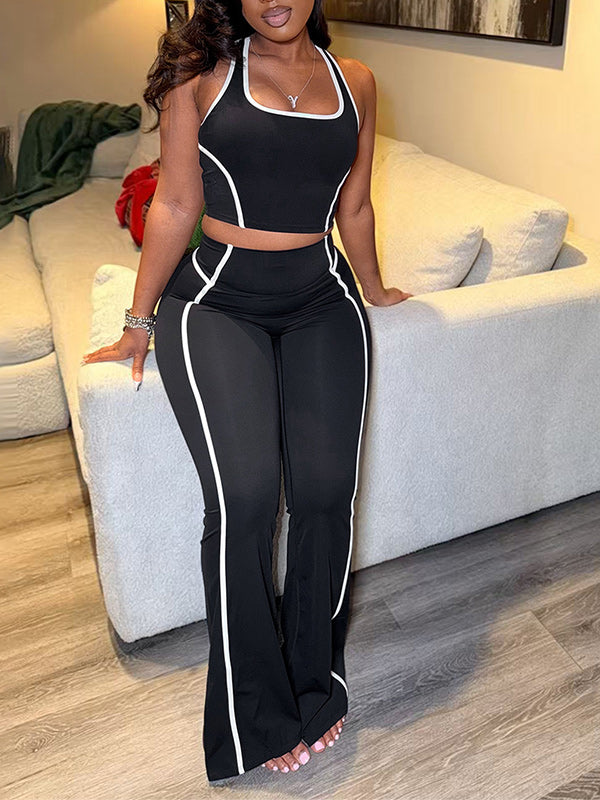 Contrast Tank Top & Pants Set--Clearance