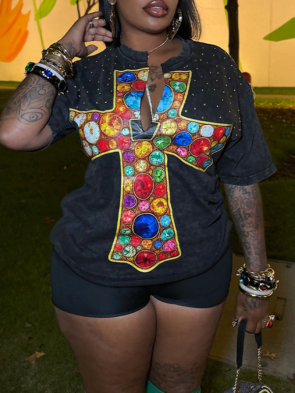 Cross Studded Tee
