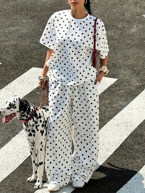 Dot Tee & Pants Set