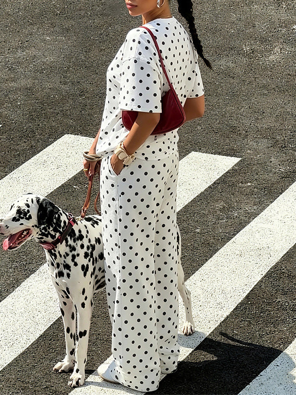 Dot Tee & Pants Set